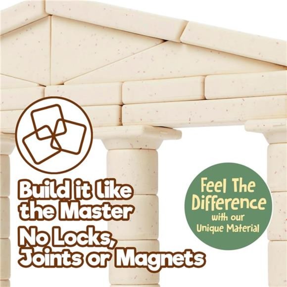 Ancient Greek Facade Stem Toys Stackable Building Blocks for Kid, 55 Pcs - Picture 4 of 6
